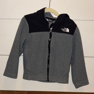 The North Face Kids Gray and Black Fleece Jacket 3T